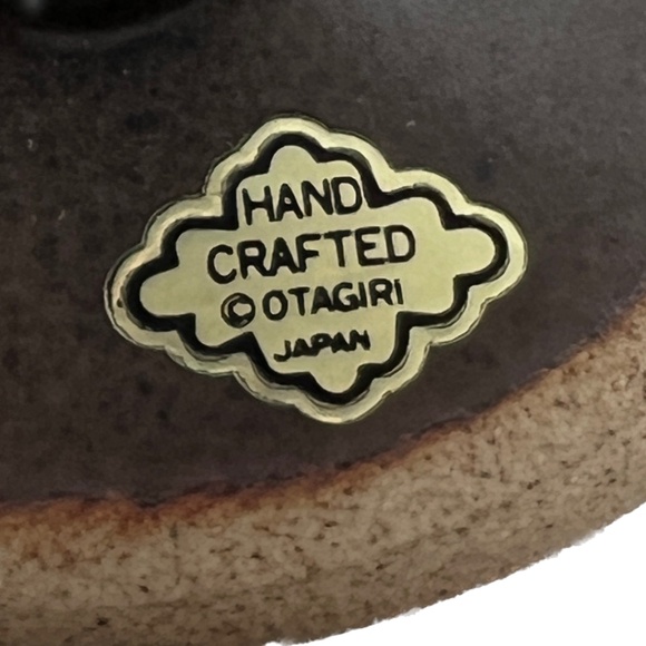 Otagiri Japan Mugs 2 Stoneware Tall Footed Irish Coffee Handcrafted Glazed Wave - Picture 7 of 7